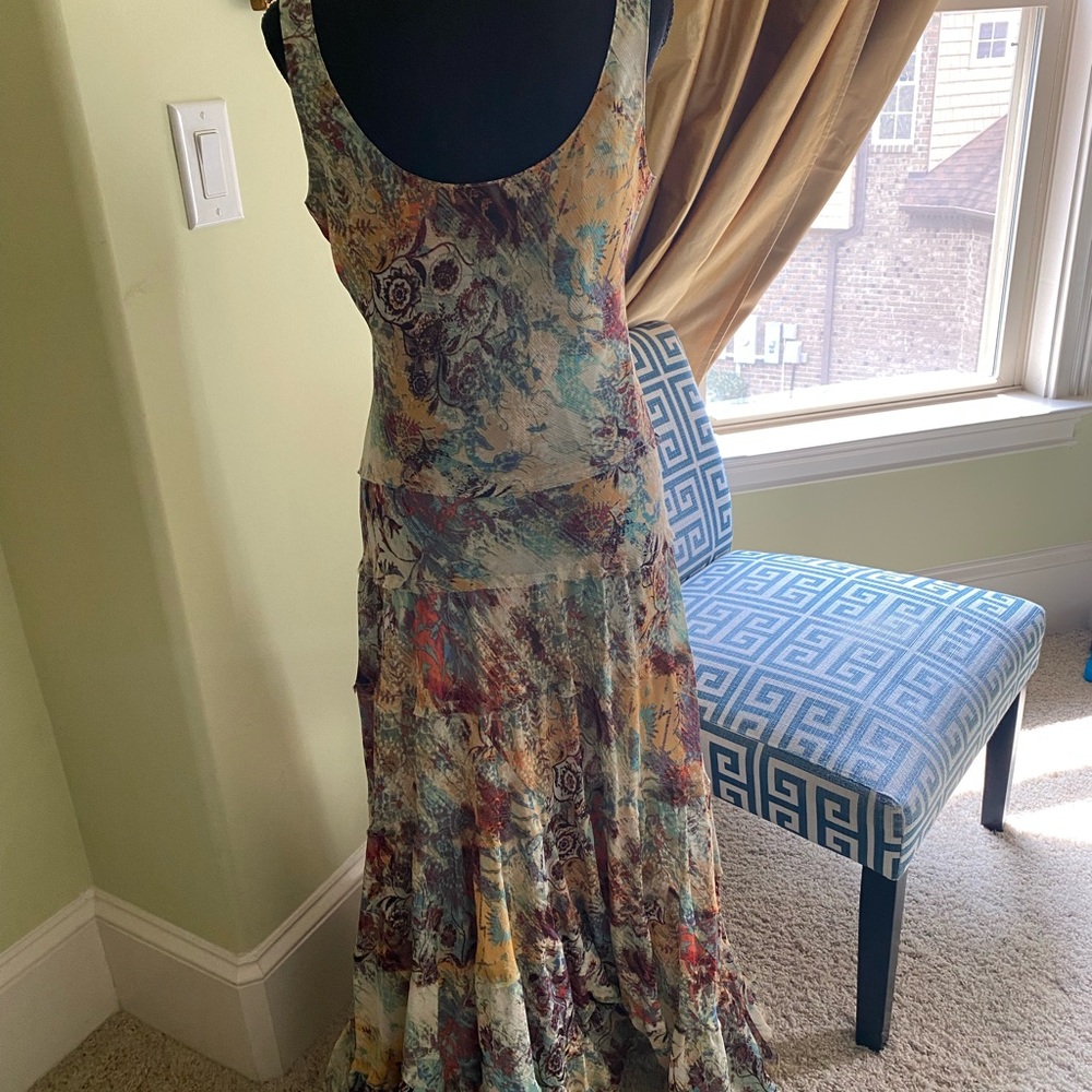 Kasper Size 8 Bohemian Y2k Multicolored Maxi Dres… - image 2